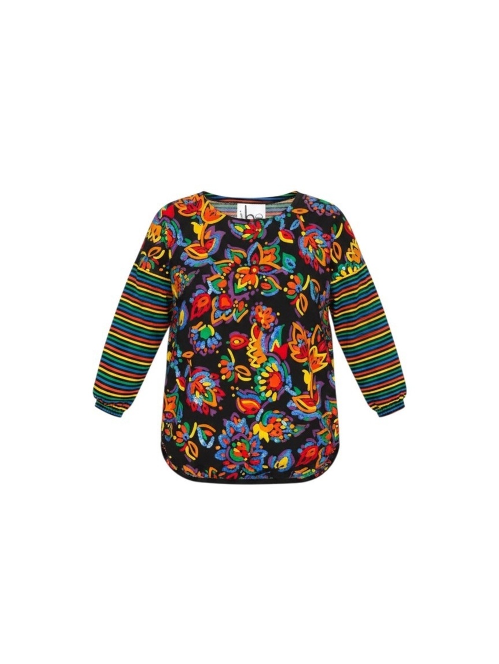 Vintage IBE Multicolor Embellished Floral Top